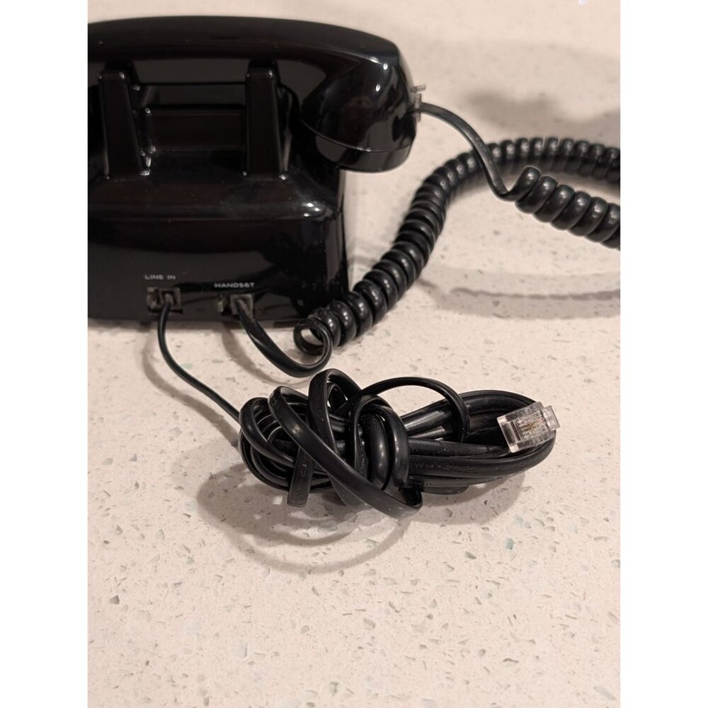 Mini Phone black corded Polyconcept Dial Pad Flash/Redial push button landline - Picture 5 of 16